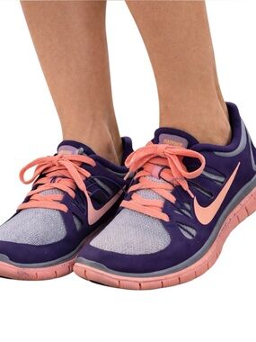 Nike Free Run iD Purple Coral Running Shoes Women’s 6.5